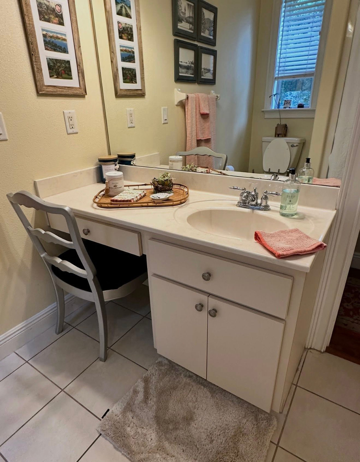 Second bathroom vanity before remodel